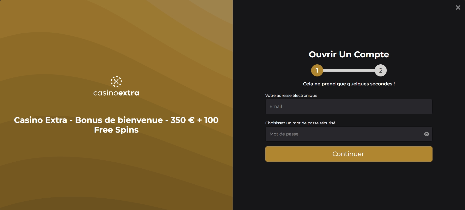 Ouvrir un compte sur Casino Extra